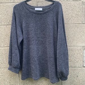 Gray balloon sleeve Chris and Carol womens sweater